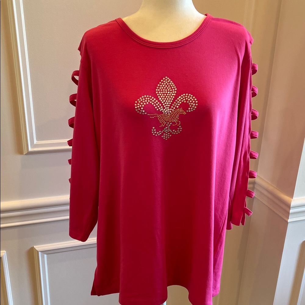 Pink Embellished Women's Top